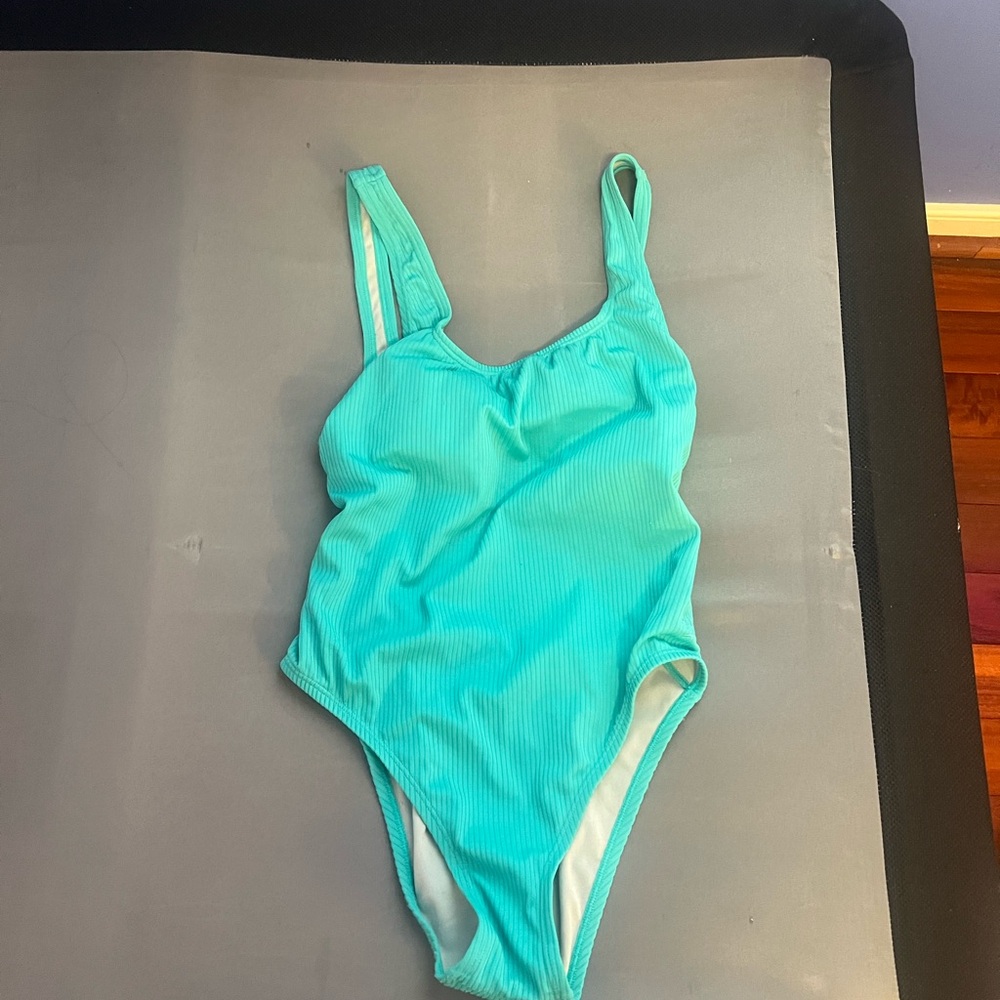 teal speedo bathing suit